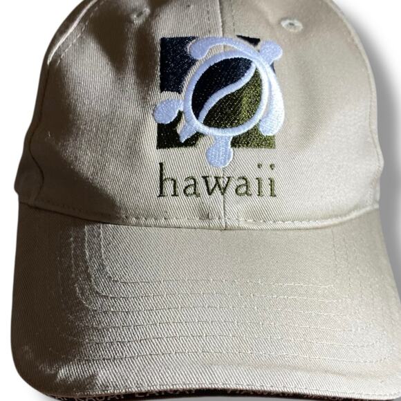 SURFWEAR Hawaiian Classics Souvenir Turtle Logo Tan Cotton Baseball Cap NEW - Picture 1 of 13